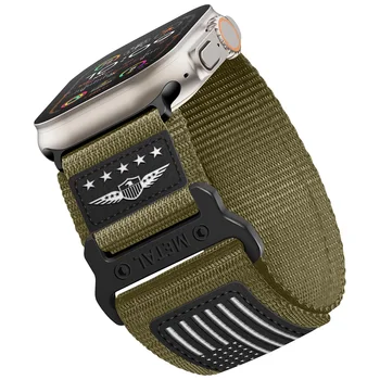 Šport Tkani Najlon za Apple Watch Ultra Band 49 mm 44 45 mm 42mm 44 mm Usnje pasu zapestnica iWatch series 9 7 6 5 4 8 mp Trak