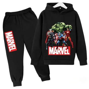 Marvel Hulk Super Heros Hooded Hlače Obleko S Kapuco Otroci Trenirke Fant Dekle Spomladi Jeseni Pozimi Majica Oblačila SetChildren