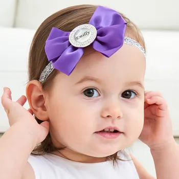 MIYOCAR osebno glavo koli ime lahko 13 barve vijolične bling baby glavo princesa slog, ki je idealen edinstveno darilo