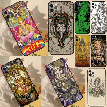 Ganesha Hindujskega Primeru Za iPhone 11 12 13 14 15 Pro Max Kritje Za iPhone 13 12 Mini XR X XS Max 7 8 Plus SE 2020