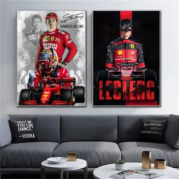 2022 F1 Charles Leclerc Platno Plakat Zmaga Bahrajnu Grand Prix Slikarstvo Doma Dekor Sliko Za Dnevno Sobo, Poster Tiskanje