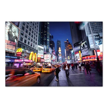 Times Square, New York, Platno, Slike Wall Art Natisne Plakat Geografija Sliko Dom Dekor