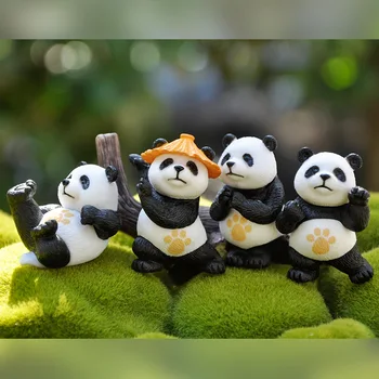 Risanka Kung fu Panda Avto Dekoracijo Priljubljenih Igrač Spominek Pravljice Vrt Miniature Ornament Številke Namizje Doma Dekor