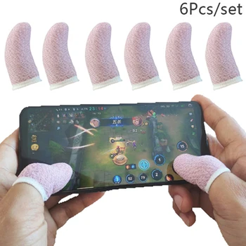 6Pcs Znoj-dokazilo Mobilne Igre Palec Prst Rokav Zaslon na Dotik Občutljiv Rokavice