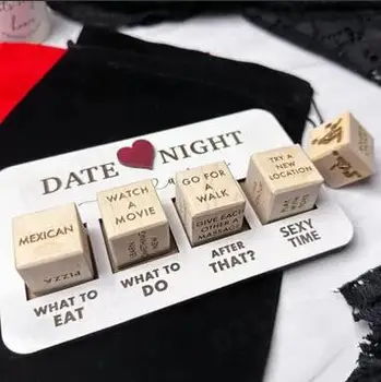 Nekaj Dating Noč Ustvarjalne Igre Sklep Kocke Igro Set Lesenih Ljubezen Kocke Za Valentinovo domače obrti namizni okrasek
