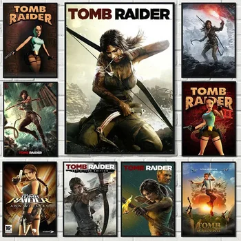 Vroč Video Igre Tomb Raider 1/2/3 Plakat HD Natisnjeni Sodobne Platno Stensko Slikarstvo Umetnost Slike Igralec Soba Kluba Doma Dekor brez okvirjev