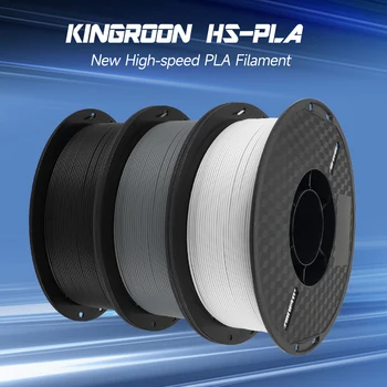 Najnovejši Visoke Hitrosti PLA Žarilno 3D Tiskanje Materiala , KINGROON HS-PLA Filamentov 1.75 mm 3 kg Hitra PLA Plastičnih Črna Bela Siva