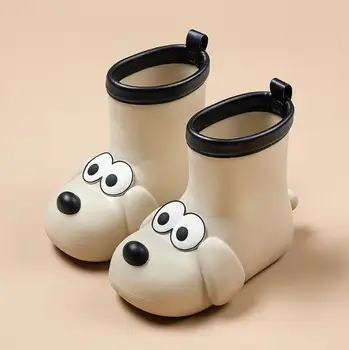 Otrok Dež Čevlji Risanka Živali Otroci Nepremočljiva PVC Gumijaste Škornje Fant Dekle Anti Slip Vode Čevlji Štirje letni Časi