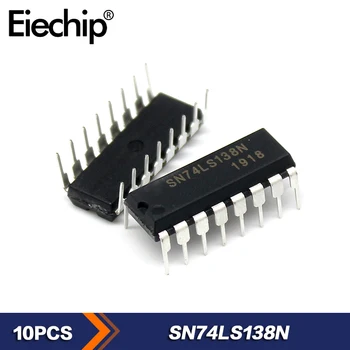 10pcs/veliko SN74LS138N 74LS138 DIP-16 Integrirano vezje Novo logiko čipu IC