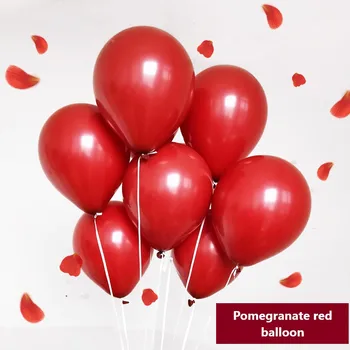 100 pcs10 palčni granatno jabolko Rdeče Balon Poroko Postavitev Dekoracijo Gem Rdeče Latex Balon Zakonske zveze Predlog Spovedi Vzdušje