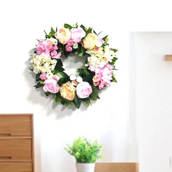 40 cm Peony Simulirani Garland Umetne Rože Poročni Venec Doma Vrata Dekoracijo Fotografija Rekviziti