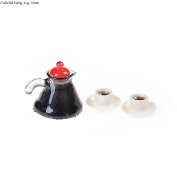 1:12 Miniaturni Kavo Pot, & Skodelica Krožnik Simulacija Lutke Mini Pohištvo, Igrače, Hrano, Kuhinja Hrane Igrajo Lutka Hiša Opremo
