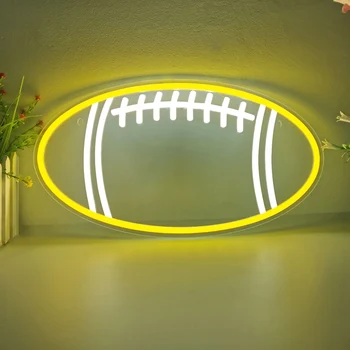 Rugby Neon Znak Akril LED Neon Lightd Znak za Napajanje USB Za Dom Wall Art Dekor Stranka Ameriški Nogometni Klub Bar Dekoracijo Znak