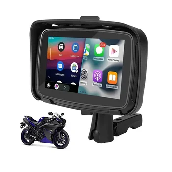 5 Palčni GPS Navigacijski Motocikel Nepremočljiva Carplay Zaslon Motocikel Zaslon Brezžični Android Auto Prenosljiv Navigator z BT