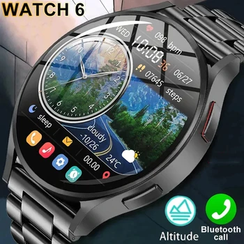 2024 Novo Watch 6 Pro Smartwatch Moški Ženske Amoled Vedno Na Zaslonu BT Klic GPS track Smartwatch Za IOS Android PK HelloWatch3