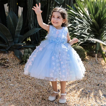 Baby Večera Princesa Obleke Za Malčke Dekliška Rojstni Dan Eleganten Stranka Obleko Novorojenčka Čipke Krst Oblačila Malčka Poročni Obleki
