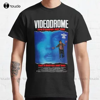 Videodrome (1983) Klasična T-Shirt Crewneck Srajce Smešno Ulične Umetnosti Risanka Tee Digitalni Tisk Tee Srajce Po Meri Darilo Nova