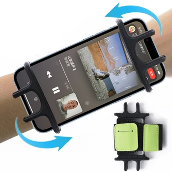 Vrtljiv Mobilni Telefon Šport Teče Zapestnica za IPhone Manšeta Mobilni Telefon, Držalo za Roko Zapestje Trak, Nosilec za Samsung Xiaomi
