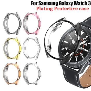 Za Galaxy Watch 3 45mm 41mm Tanke, Svetlobo plating Tpu Ohišje Za Samsung Galaxy Watch 3 45mm 41mm Odbijača Zaščitna Lupina Pokrov