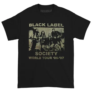 Vintage Svoboden Mens T-majice Black Label Society T Shirt Priložnostne Harajuku Gothic Black T Shirt Poletje Vrhovi Ulične Hip Hop