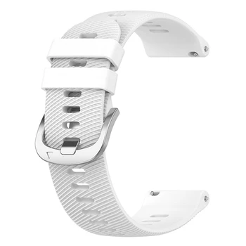 20 mm Silikonski Watch Trak za Garmin VivoMove Trend Watchband Srebrna Kovinski Sponke Manšeta Zapestnica Ure Pribor