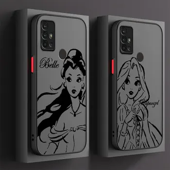 Telefon Primeru za Samsung Galaxy A53 A73 A22 A23 A33 A72 A12 A14 A24 A54 A32 A13 A34 A52 Art-Disney Princesa Pokrov