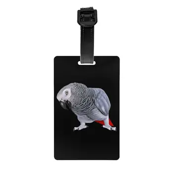 Afriška Siva Papiga Ptica Tags Prtljage za Potovanja Kovček Psittacine Zasebnosti Kritje Ime, ID Card