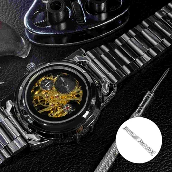Pazi Trak Koristno Ukrivljen Koncu Watch Trak Ukrivljen Koncu 22mm Watch Band iz Nerjavečega Jekla Watch Band za Študentsko Moški