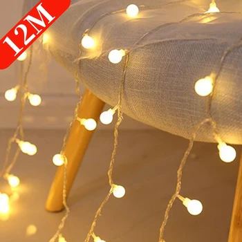 12M Pravljice Osvetlitev, USB, Zunanji/Notranji Ulici Garland Božič, Novo Leto, Božič Festoon LED Luči Niz Za Dom Spalnica Dekoracijo