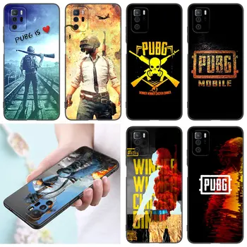 PUBG Igra Primeru Telefon Za Xiaomi Redmi Opomba 7 8 9 10 Lite 11 11E 11T 12 Pro 11S 4G 10T 5G 8T 9S 10S Mehko TPU Črni Pokrov
