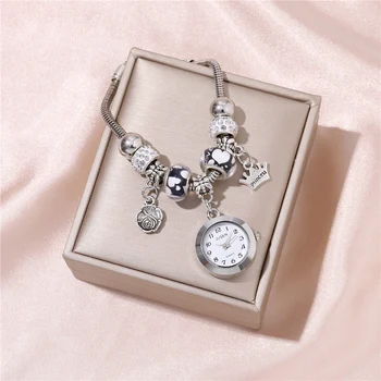 Moda Rose cvet obesek za ženske zapestnico watch quartz žensk zapestje gledati